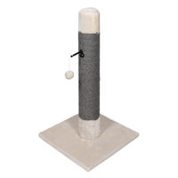 Produktbild von Jack and Vanilla Kratzbaum für Katzen in Creme-Grau aus Sisal und Plüsch 40 x 40 x 75 cm