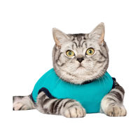 Produktbild von Jacketz Medical Body Suit für Katzen in Aqua Green Größe S zur Unterstützung von Haut und Fell