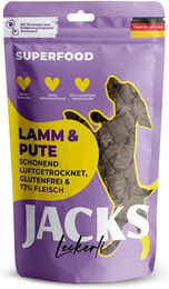 Produktbild von JACKS Splitter Soft Lamm & Pute Getreidefreies Trockenfleisch 90g - 90 g