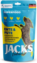 Produktbild von JACKS Splitter Trockenfleisch Ente & Pute getreidefrei 90g - 90 g