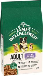 James Wellbeloved Hundetrockenfutter Adult Lamm und Reis Hypoallergen Monoprotein 12 kg - 12 kg – Bild 1 von 4