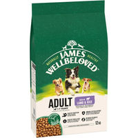 Produktbild von James Wellbeloved Hundetrockenfutter Adult Lamm und Reis Hypoallergen Monoprotein 12 kg - 12 kg