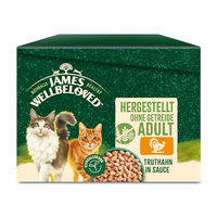 Produktbild von James WELLBELOVED Katze Nassfutter Truthahn in Sauce Getreidefrei Adult 12 x 85g Beutel - 48 x 85 g