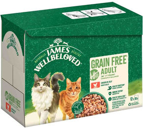 James Wellbeloved Katzenfutter Adult Huhn in Gelee getreidefrei und hypoallergen 48 x 85 g – Bild 1 von 1