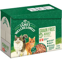 Produktbild von James Wellbeloved Katzenfutter Adult Huhn in Gelee getreidefrei und hypoallergen 48 x 85 g