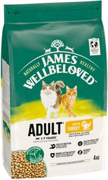 Produktbild von James Wellbeloved Katzenfutter Adult Truthahn & Reis Hypoallergen 4 kg - 4 kg