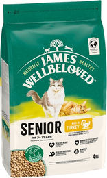 Produktbild von James Wellbeloved Senior Katzenfutter Truthahn und Reis Hypoallergen 3 x 4 kg - 3 x 4 kg