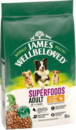 James Wellbeloved Superfoods Hundetrockenfutter Adult Truthahn mit Grünkohl und Quinoa Hypoallergen 10 kg - 10 kg – Bild 1 von 11