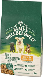 James Wellbeloved Trockenvollnahrung für große Hunde Adult Truthahn und Reis Hypoallergen 10 kg - 10 kg – Bild 1 von 13