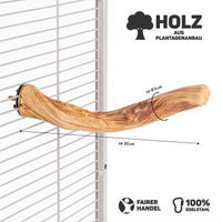 Produktbild von Java Vogelspielzeug Natural Liana Sitzstange für Papageien aus Naturmaterial 15-20 cm