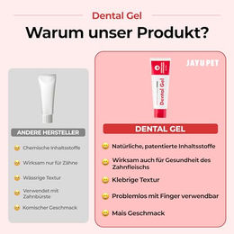 Produktbild von JAYU PET Dental Gel Zahnpasta für Hunde und Katzen zur Zahnpflege 80g