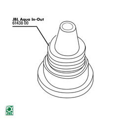 Produktbild von JBL Aqua In-Out Düse für Wasserstrahlpumpen aus Kunststoff Schwarz für Fische