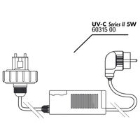 Produktbild von JBL AquaCristal Ersatzteil Gehäusedeckel und Vorschaltgerät für UV-C Klärer 5 W Schwarz