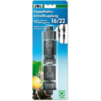 Produktbild von JBL Doppelhahn mit Schnellkupplung 16/22 für Aquarienfilter aus Kunststoff