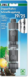 JBL Doppelhahn mit Schnellkupplung 19/25 für Aquaristik-Schläuche - 1 Stk. – Bild 1 von 8