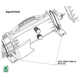 Produktbild von JBL Ersatzteil 2x Standfuß für AquaCristal UV-C 72W/110W
