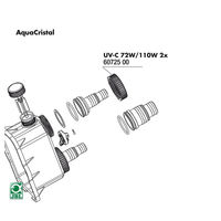 Produktbild von JBL Ersatzteil 2x Überwurfmutter aus Kunststoff für UV-C 72 / 110 W AquaCristal in Grau