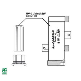JBL Ersatzteil Gehäusehalterung und Glas in Silber für AquaCristal UV-C 5 W – Bild 1 von 2