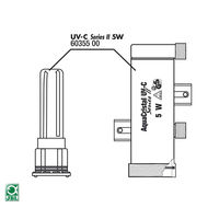 Produktbild von JBL Ersatzteil Gehäusehalterung und Glas in Silber für AquaCristal UV-C 5 W