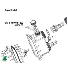 JBL Ersatzteil Laufrad komplett aus Kunststoff für UV-C 72 / 110 W AquaCristal 30463 30464 Rot – Bild 1 von 2