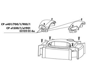Produktbild von JBL Ersatzteil Schrauben für CristalProfi Griff aus Metall Schwarz 4er Pack