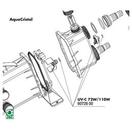 JBL Ersatzteil Turbo-Bypass-Schalter für UV-C 72 / 110 W aus Kunststoff in Grau – Bild 1 von 2