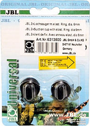 JBL Lochsauger für Thermometer und CO2-Anlagen 6 mm 2er Pack Schwarz – Bild 1 von 3