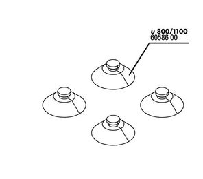 JBL Mulmsauger ProFlow u800/1100 Ersatzteil Set 4 Stück 20mm Schwarz aus Gummi - 4 x 20 mm – Bild 1 von 2