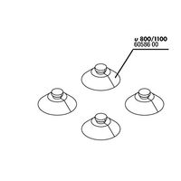 Produktbild von JBL Mulmsauger ProFlow u800/1100 Ersatzteil Set 4 Stück 20mm Schwarz aus Gummi - 4 x 20 mm