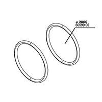 Produktbild von JBL O-Ring Ersatzteil Set für ProFlow u2000 Abdeckung und Schlauchanschluss aus Gummi Schwarz 2 Stück