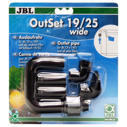 JBL OutSet wide Wasserrücklauf-Set mit Breitstrahlrohr für Aquarium Außenfilter 19/25 Schwarz – Bild 1 von 6