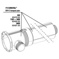 Produktbild von JBL ProCristal UV-C Compact Plus 36 W Gehäuse Ersatzteil für Teichfilter