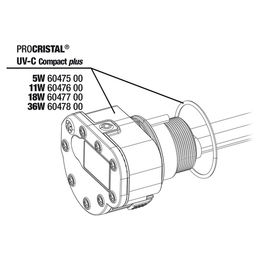 Produktbild von JBL ProCristal UV-C Compact plus 5 W Elektroeinheit zur Algenbekämpfung für Aquarien und Fische