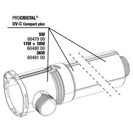 Produktbild von JBL ProCristal UV-C Compact Plus Gehäuse 11/18 W Ersatzteil für Teichfilter