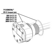 Produktbild von JBL ProCristal UV-C Compact plus UV-Klärer zur Algenbekämpfung für Fische mit 36 W Elektroeinheit