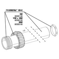 Produktbild von JBL ProCristal UV-C Quarzglas Set mit Reflektor für Fisch Aquarien 11/18 W