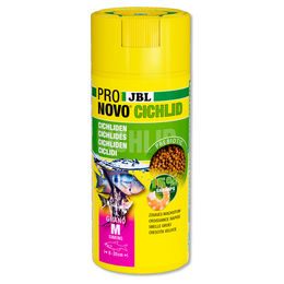 JBL ProNovo Cichlid Grano Fischfutter Granulat für Buntbarsche mit Lachs und Garnele 250 ml - 250 ml – Bild 1 von 5