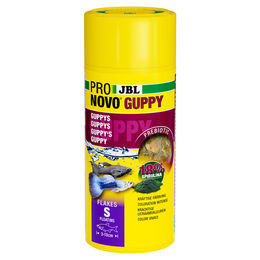 JBL ProNovo Guppy Flakes Fischfutter mit Lachs und Garnele ohne Farb- und Aromastoffe 250 g - 250 ml – Bild 1 von 10