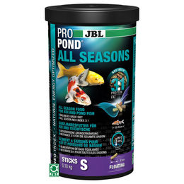 Produktbild von JBL ProPond All Seasons S Fischfutter Schwimm-Sticks Lachs und Garnele 1 l - 180 g