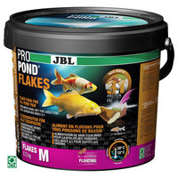 Produktbild von JBL ProPond Flakes M Fischfutter für den Teich mit Weizen, Gammarus, Lachs, Garnele und Algen 0,72 kg