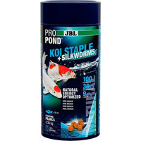 Produktbild von JBL ProPond Koi Staple + Silkworms Hauptfutter für Teichfische mit Insekten und Lachs 340g - 0,34 kg