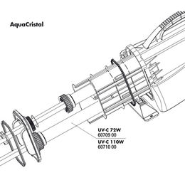 Produktbild von JBL Quarzglaseinsatz Ersatzteil für AquaCristal UV-C 72 W aus Glas transparent