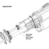 Produktbild von JBL Quarzglaseinsatz Ersatzteil für AquaCristal UV-C 72 W aus Glas transparent