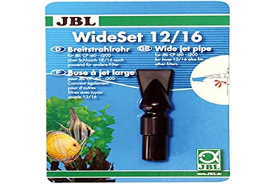 JBL WideSet 12/16 Wasserauslauf-Set mit Breitstrahlrohr für Aquarien-Innenfilter in Schwarz - 1 Stk. – Bild 1 von 3