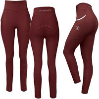Produktbild von JD Attack Cathrine Reitleggings Damen Full Grip Rot