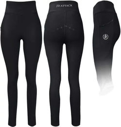 Produktbild von JD Attack Cathrine Reitleggings Damen Full Grip Schwarz