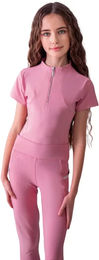 Produktbild von JD Attack Catty Reitshirt für Mädchen in Rosa aus Nylon
