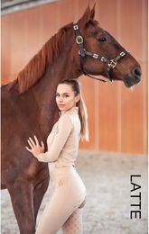 Produktbild von JD Attack Cecile Reitshirt für Damen in Beige Größe M