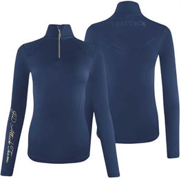 Produktbild von JD Attack Cilla Reitshirt für Damen in Blau Gold Größe M