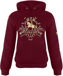 Produktbild von JD Attack Damen Hoodie aus Baumwolle Royal Blau Rot Größe M